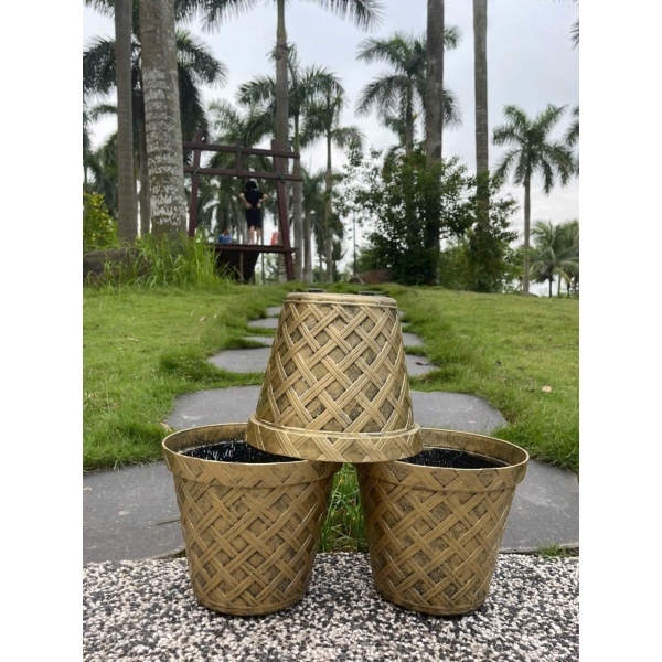 CHẬU KẺ Ô VUÔNG ĐỒNG