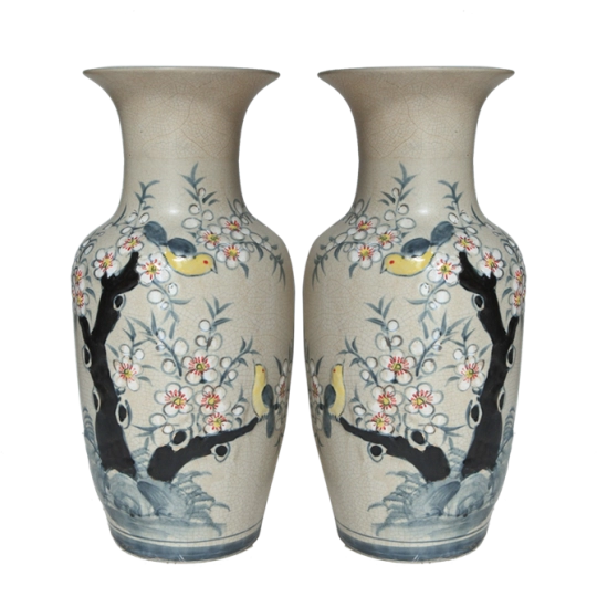 Bình Hoa Gốm Sơn Mài